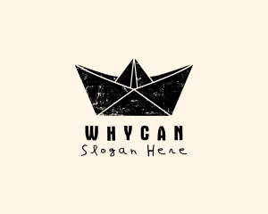Seaman - Rustic Paper Boat logo design