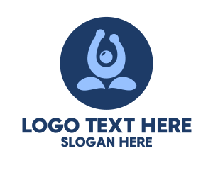 Occupational-therapy - Blue Yoga Trainer logo design