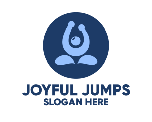 Blue Yoga Trainer logo design