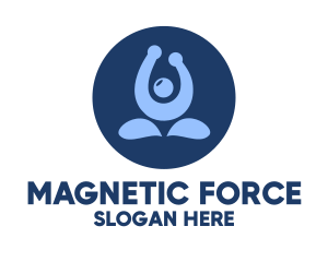 Blue Yoga Trainer logo design