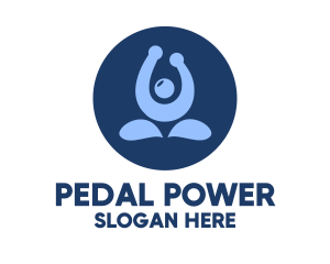 Blue Yoga Trainer logo design