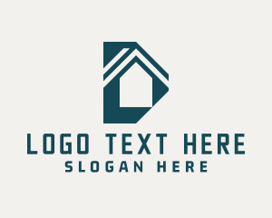 House - House Property Letter D logo design