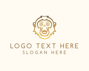 Toy Shop - Golden Monkey Face logo design