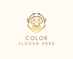 Pet Shop - Golden Monkey Face logo design