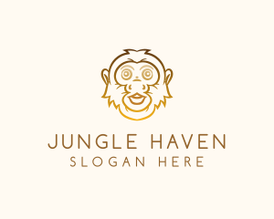 Golden Monkey Face logo design