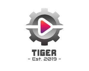 Media Player - Gear Multimedia Entertainment logo design