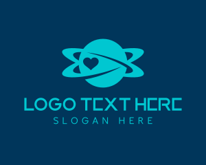 Shape - Loop Planet Heart logo design