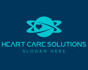 Loop Planet Heart logo design