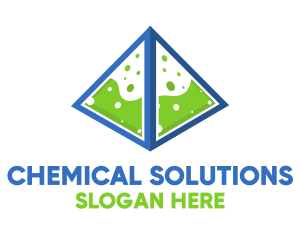 Lab Chemical Pyramid logo design