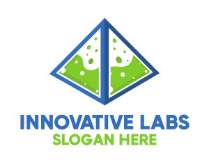 Lab Chemical Pyramid logo design