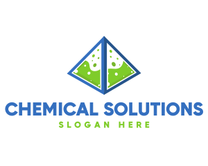 Lab Chemical Pyramid logo design