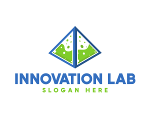 Lab Chemical Pyramid logo design