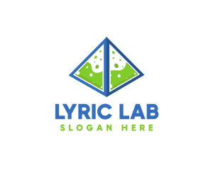 Lab Chemical Pyramid logo design