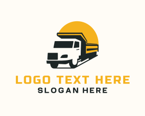 Logistic - Trailer Truck Vehicle logo design