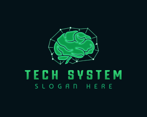 System - Circuit Brain Technology logo design
