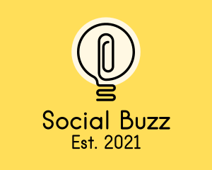 Twitter - Monoline Light Bulb logo design