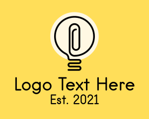 Ebook - Monoline Light Bulb logo design