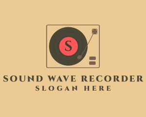 Recorder - DJ Vinyl Disk logo design