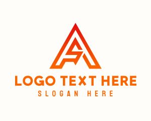 Mobile App - Modern A Tech logo design