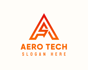 Modern A Tech  logo design