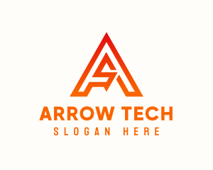 Modern A Tech  logo design