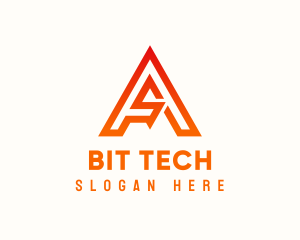 Modern A Tech  logo design