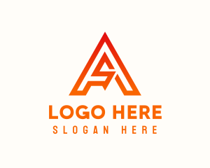 Alphabet - Modern A Tech logo design