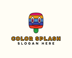 Colorful Stripe Popsicle  logo design