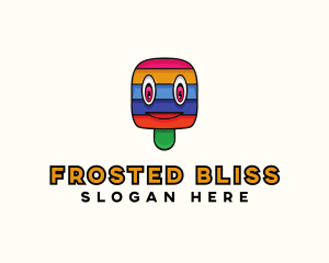 Frosted - Colorful Stripe Popsicle logo design