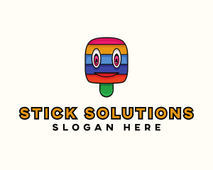 Stick - Colorful Stripe Popsicle logo design