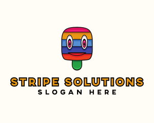 Stripe - Colorful Stripe Popsicle logo design
