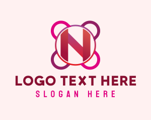 Letter N - Sphere Orbit Letter N logo design