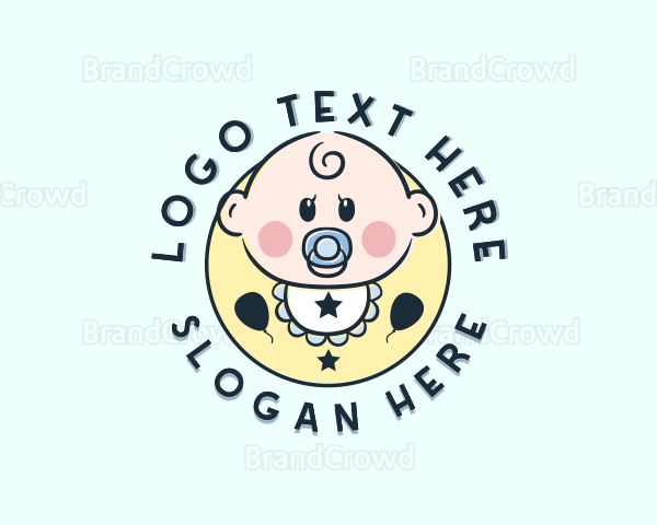 Cute Baby Boy Cartoon Logo