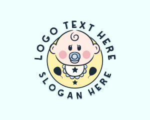 Young - Cute Baby Boy Cartoon logo design