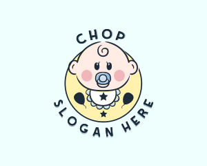 Cute Baby Boy Cartoon logo design