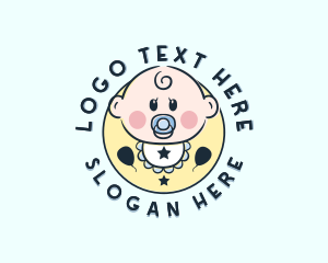 Kiddie - Cute Baby Boy Cartoon logo design