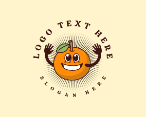 Character - Orange Citrus Fruit logo design