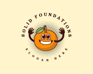 Juice - Orange Citrus Fruit logo design
