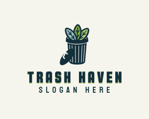 Leaf Trash Can  logo design