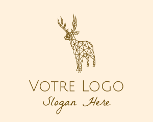 Simple Deer Line Art Logo