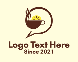 Talking - Lemon Tea Chat logo design