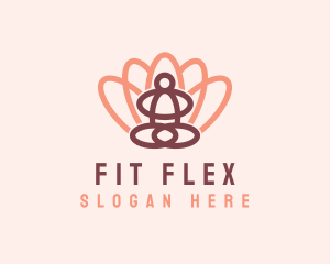 Fitness - Floral Yoga Meditation logo design