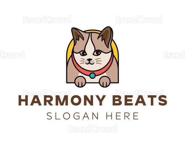 Cute Pet Cat Logo