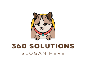 Cute Pet Cat logo design