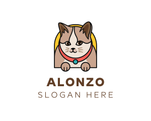 Cute Pet Cat logo design