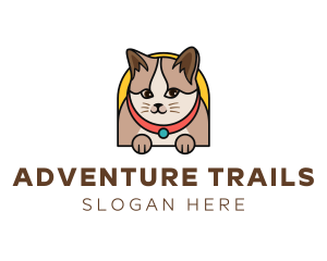 Cute Pet Cat logo design