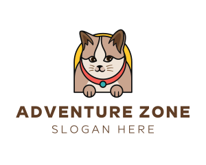 Cute Pet Cat logo design