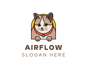 Cute Pet Cat logo design