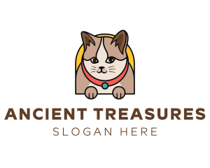 Cute Pet Cat logo design