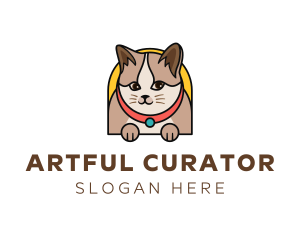 Cute Pet Cat logo design